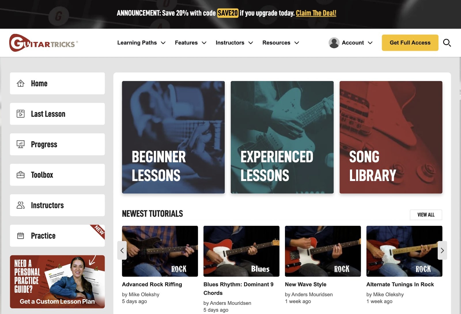 guitar tricks homepage guitar tricks homepage