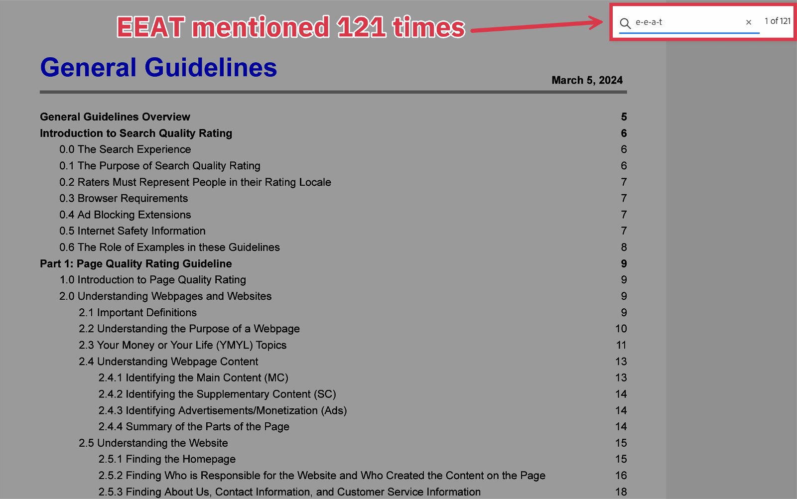 Search Rater Guidelines EEAT Mentions Search Rater Guidelines EEAT Mentions